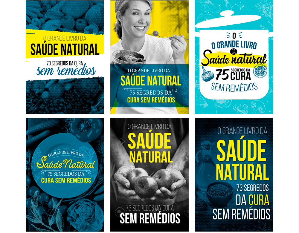 Sugestões de capa para o livro Saúde Natural