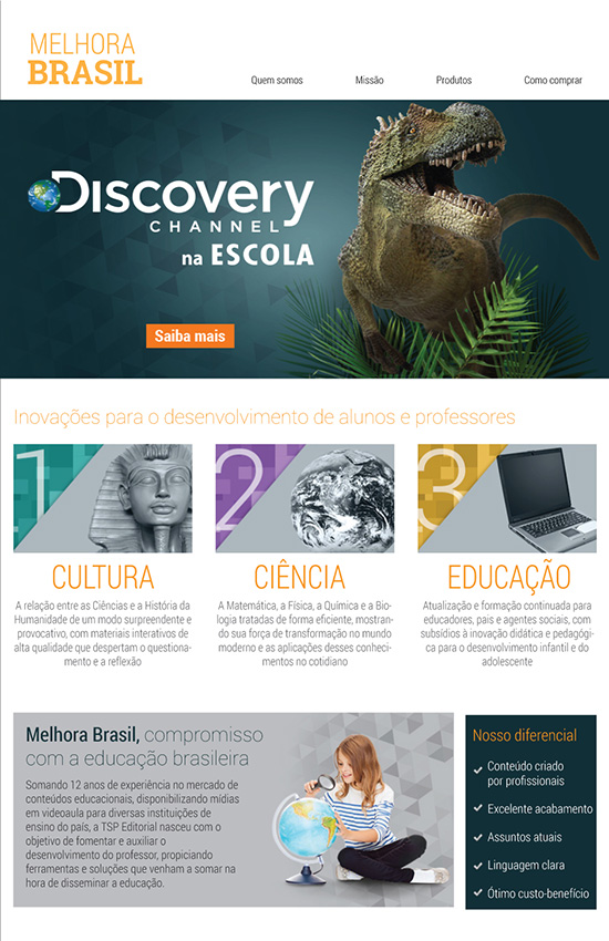 Layout completo do site