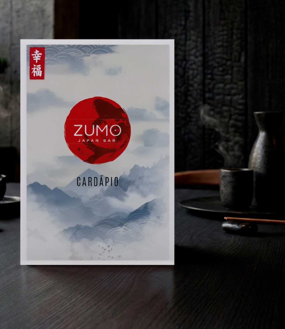 Cardápio para para restaurante japonês